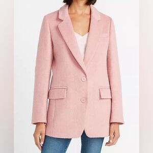 NWT Express Pink Wool Blend Two Button Coat Size S